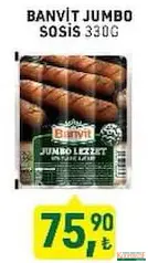 BANVİT JUMBO SOSİS 330 G fiyat ve kampanya bilgisi
